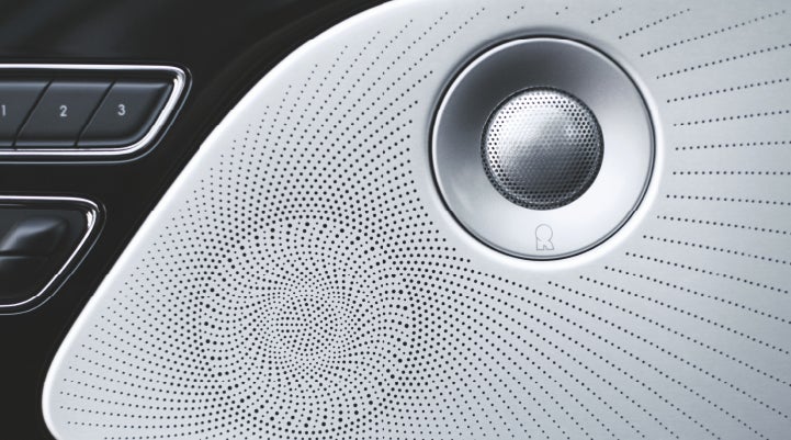 A stylish speaker cover of a 2024 Lincoln Aviator® SUV is shown | Empire Lincoln of Huntington in Huntington NY