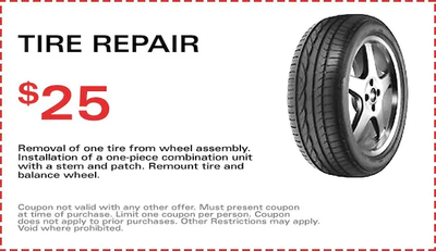Tire Repair - $25